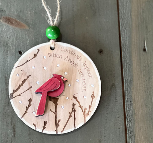 Cardinals Appear When Angels Are Near Christmas Ornament