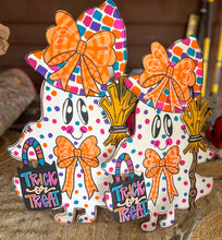 Bright Pop Ghost Girl Door Hanger Sign Hand painted 
