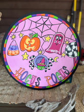 Halloween Pastel Hocus Pocus Ghosy Pumpkin Spider Door Hanger Sign