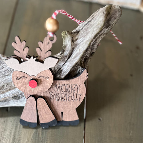 Christmas Reindeer Ornament Kids DIY Painting Kit.