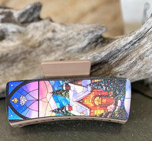 Christmas Stained Glass Hair Claw | Winter Window Print | Handmade in OBX