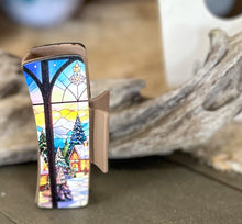 Christmas Stained Glass Hair Claw | Winter Window Print | Handmade in OBX