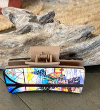 Christmas Stained Glass Hair Claw | Winter Window Print | Handmade in OBX