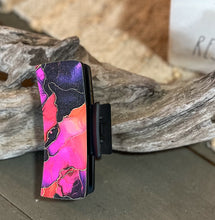 Pink & Black Marble Hair Claw | Handcrafted 4.1” Hair Clip | Pattern Ply Design with Gold Streaks | Made in the OBX