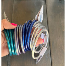 Foil Colors Silicone Bangle Bracelets - OBX Prep