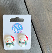 Snowman Polymer Clay Stud Earrings - OBX Prep