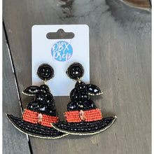 Witch Hat Multi-Stone and Seed Beaded Dangle Earrings - OBX Prep