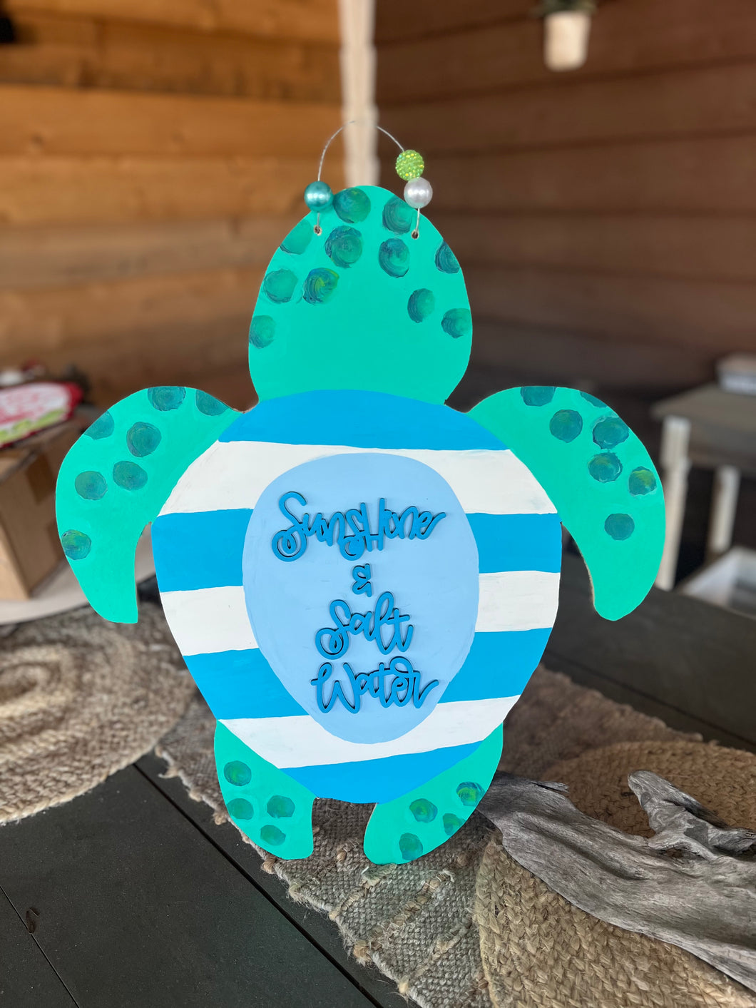 Hand Painted Sea Turtle Door Hanger