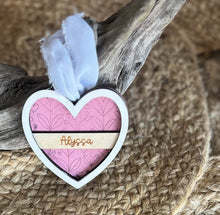 Personalized Valentine’s Heart Ornament, Bag Tag & Car Charm