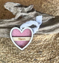 Personalized Valentine’s Heart Ornament, Bag Tag & Car Charm