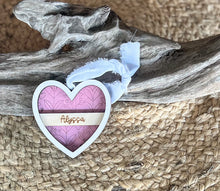 Personalized Valentine’s Heart Ornament, Bag Tag & Car Charm