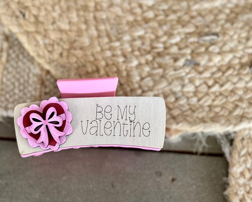 Be My Valentine” OBX Prep Hair Claw Clip