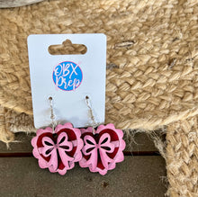 Valentine's Day Hand Painted Dangle Heart Earrings