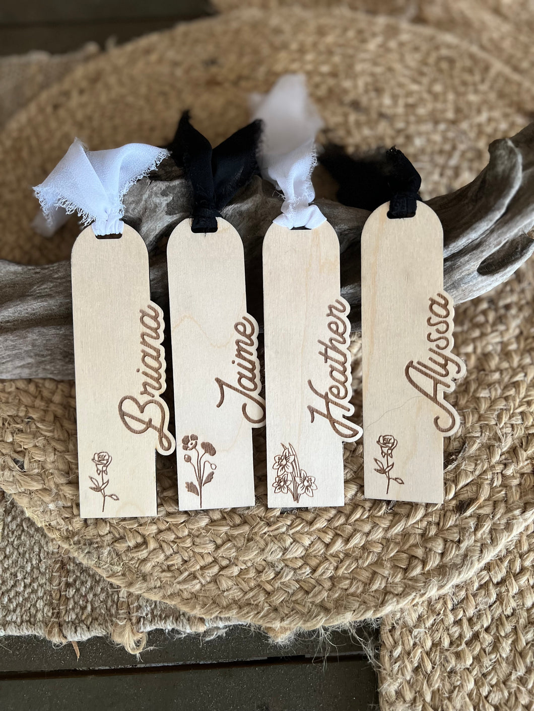 Personalized Birth Flower Bookmark