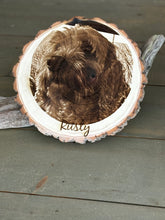 Personalized Photo Pet Engraving on Wood Slice.