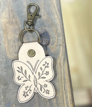 Leather Butterfly Boho Keychain