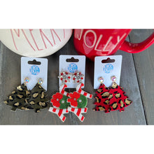 Joy Wreath Christmas Beaded Dangle Earrings - OBX Prep