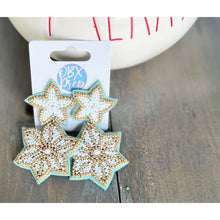 Snowflake Bright Christmas Seed Beaded Earrings - OBX Prep
