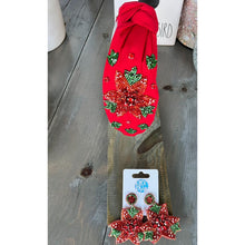 Christmas Glam Poinsettia Beaded Headband - OBX Prep Exclusive - OBX Prep