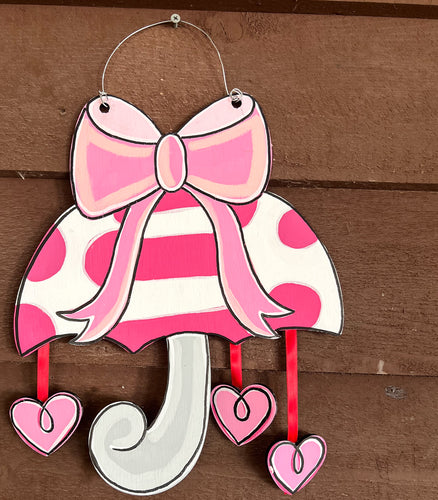 Hand-Painted Valentine's Day Umbrella Door Hanger – Sweet & Charming! 💕☔