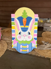 Easter Bunny Nutcracker Door Hanger – Hand Painted Spring Porch Sign – Handmade in the OBX