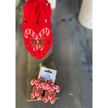 Candy Cane Christmas Seed Beaded Headband OBX Prep Exclusive
