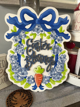 Hand-Painted "Easter Blessings" Hydrangea Door Hanger – Preppy Spring Decor 🌸✨