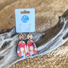 Custom Graduation Hand Painted Wood Dangle Earrings