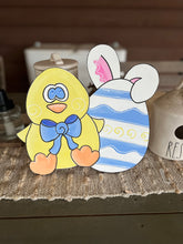 Whimsical Easter Chick Door Hanger – Hand Painted Spring Sign – Handmade in the OBX