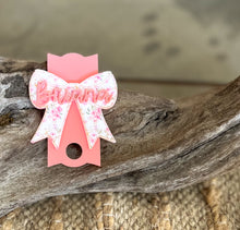 Personalized Tumbler Topper with Bow | Custom Acrylic Cup Charm Lid Accessory