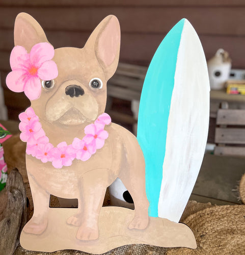 Coastal Frenchie Statement Door Hanger