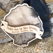 Personalized Beach Sand Ornament | Outer Banks Shell Keepsake | Custom Beach Vacation Memory Ornament | Coastal Christmas Ornament | Car Charm