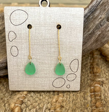 Sea Glass Drop Earrings | Coastal-Inspired Frosted Acrylic Dangle Earrings | Beach Lover Gift | Summer Jewelry