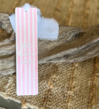 Personalized Pink Stripe Acrylic Bookmark