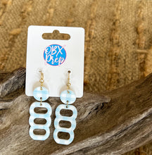 Blue Gingham Bubble Hoop Earrings | Coastal Garden Collection