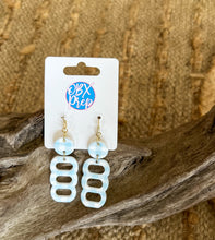 Blue Gingham Bubble Hoop Earrings | Coastal Garden Collection