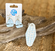 Coastal Sailboat Earrings | Light Blue Acrylic Dangle Earrings with White Bow Studs | Preppy Coastal Jewelry | Nautical Summer Accessories