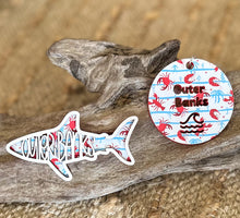 Personalized Coastal Critters Acrylic Keychain | Lobster, Shrimp & Crab Bag Tag | Your Favorite Beach Keepsake
