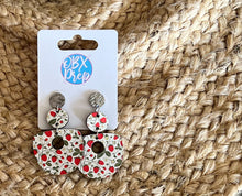 Strawberries on the Vine Plump Hoop Earrings – Handmade in OBX.