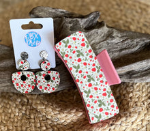 Strawberries on the Vine Plump Hoop Earrings – Handmade in OBX.
