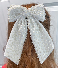 Bella Pearl Embellished Barette Bow - Restocking