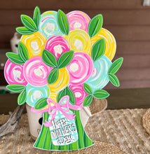 Hand Painted Mother's Day Bouquet Door Hanger Sign