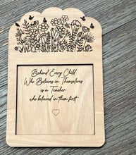 Custom Teacher Gift Sign & Post-it Note Holder Set – Personalized Wildflowers – End of Year Teacher Appreciation Gift – OBX Handmade