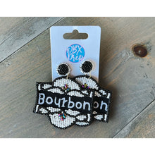 Mardi Gras Bourbon Street Sign Seed Bead Dangle Earrings - OBX Prep