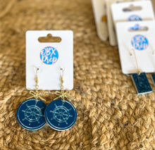 Blue Anchor Earrings | Bow Dangle Earrings | Coastal Preppy Earrings | Handmade OBX Jewelry | Nautical Summer Earrings | Gift for Her