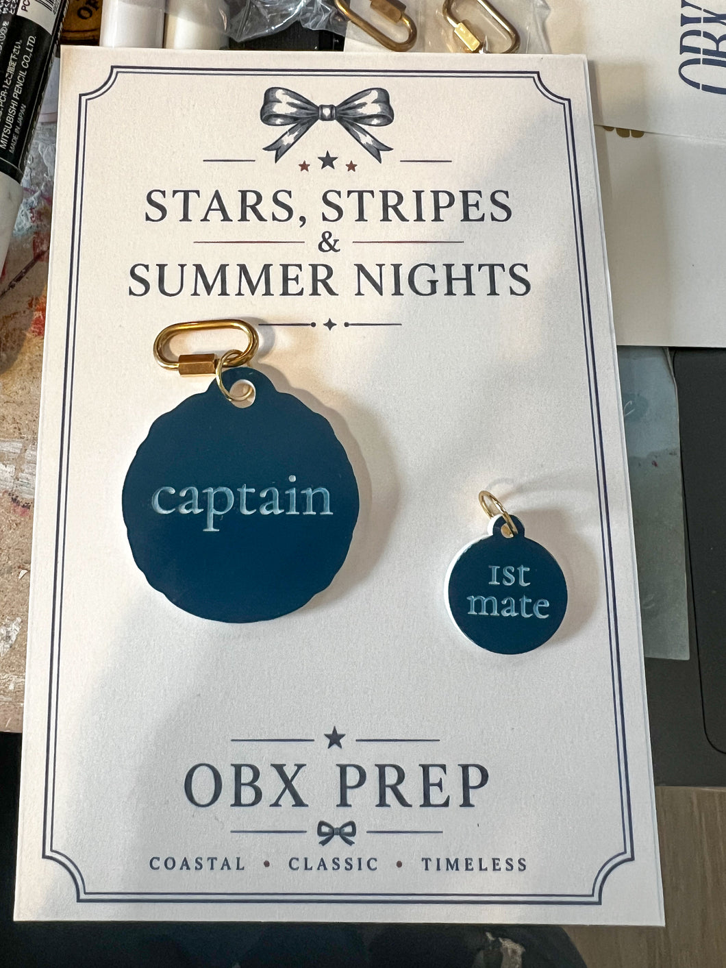 Custom Engraved Acrylic Dog Tag & Matching Keychain