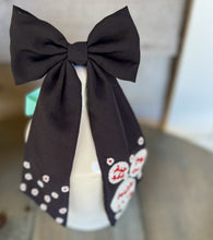 Baseball Bead Embellished Barrette Bow.