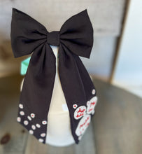 Baseball Bead Embellished Barrette Bow.