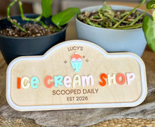 Personalized Kids Play Sign | Custom Pretend Play Shop Sign | Playroom Decor
