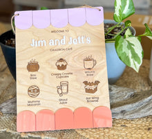 Personalized Halloween Play Café Menu Sign | Wooden Pretend Play Menu | Custom Kids Halloween Decor